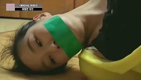 Korean Woman Tape Gagged